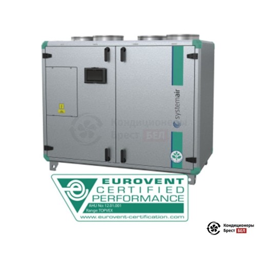  Приточно-вытяжной агрегат Systemair Topvex TX/C03-R-CAV в Бресте